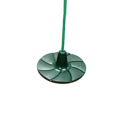 Gorilla Playsets Disc Swing with Rope - Green - 12" W x 12" D x 60" H