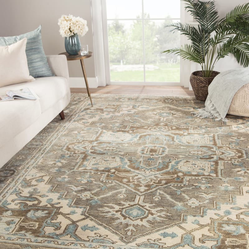 Winter Hand-Knotted Medallion Area Rug