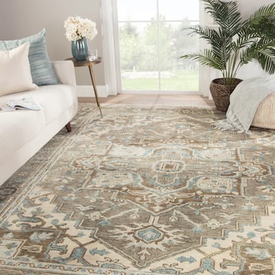 Winter Hand-Knotted Medallion Area Rug