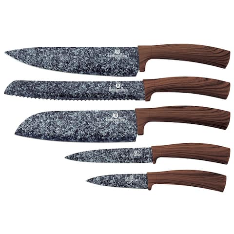 Berlinger Haus 6-Piece Knife Set w/ Acrylic Stand, Forrest Collection