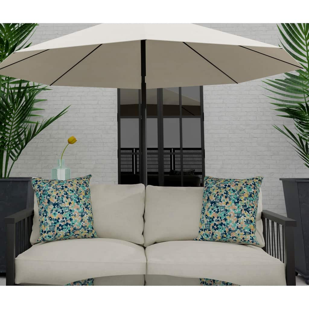 Rizzy Home Multicolor Botanical Pattern Outdoor Throw Pillow