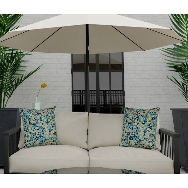 Rizzy Home Multicolor Botanical Pattern Outdoor Throw Pillow