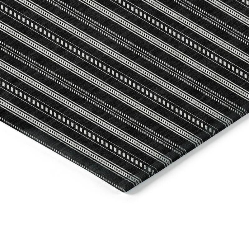Machine Washable Indoor/ Outdoor Chantille Stripe Twist Rug