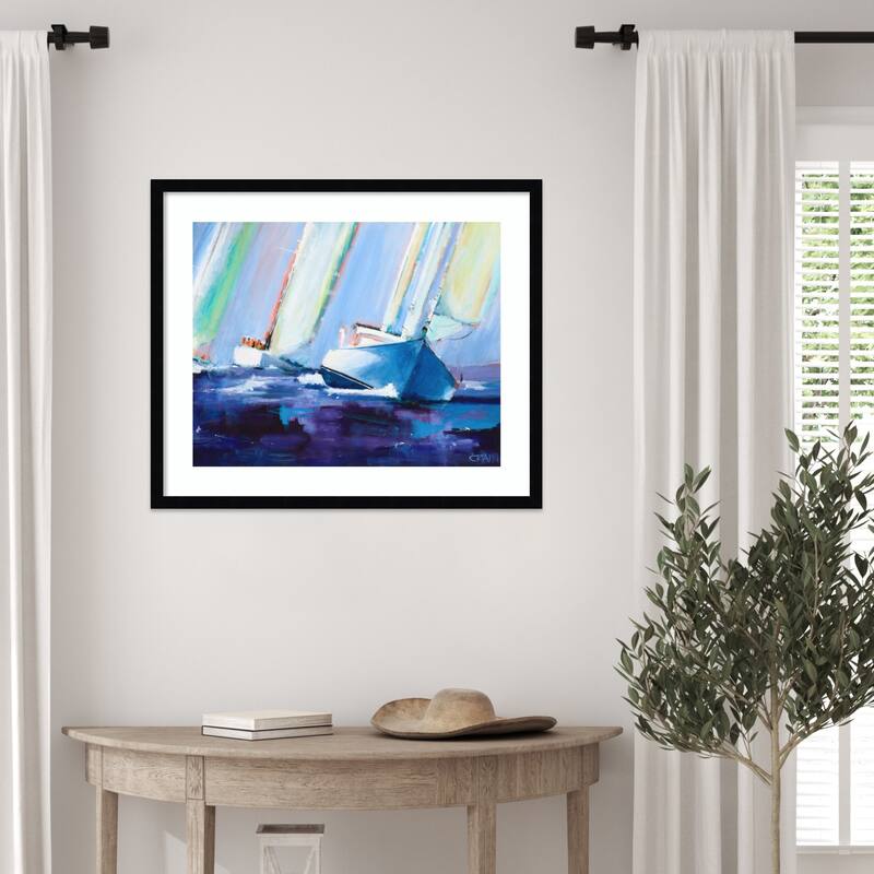 Beating No. 2 by Curt Crain Wood Framed Wall Art Print