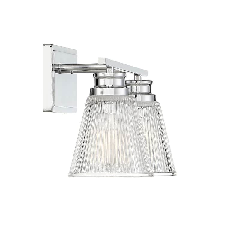 Meridian M80040 2 Light 16" Wide Bathroom Vanity Light with Ribbed