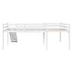 preview thumbnail 12 of 11, L-Shaped Twin Size Loft Bed with Ladder and Slide , Contemporary Design with Widened Ladder