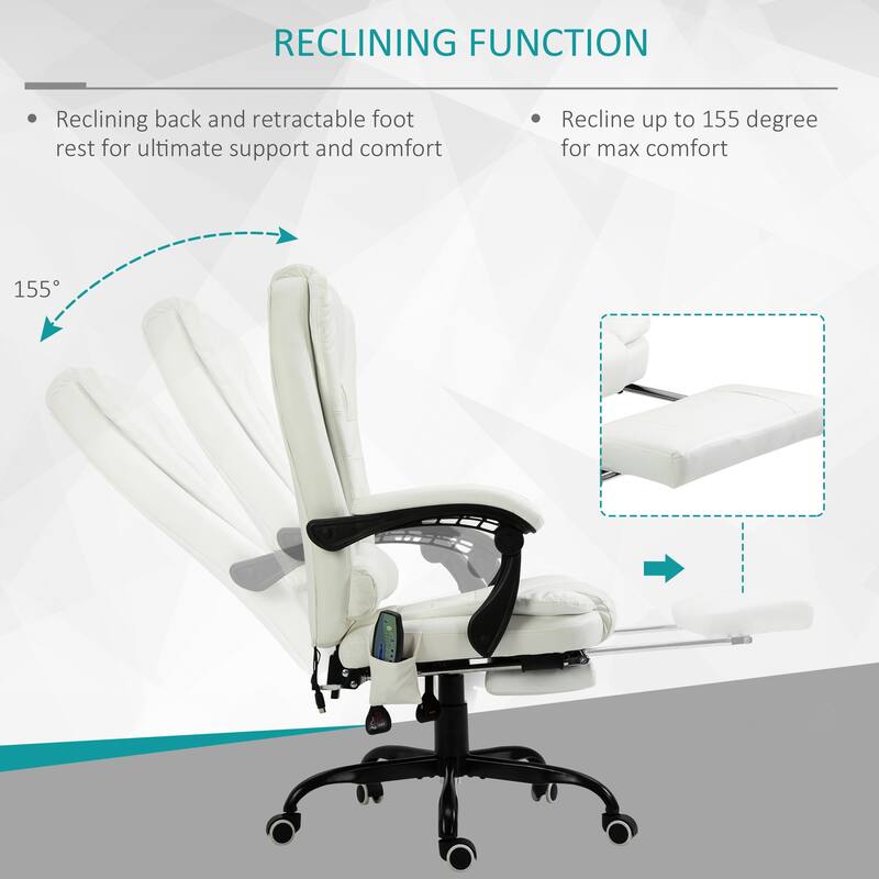 Vinsetto 7-Point Massage Office Chair High Back Executive Recliner - N/A