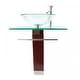preview thumbnail 11 of 14, Bohemia Glass Pedestal Sink 23.6 Inch with Chrome Faucet and Towel Bar Renovators Supply