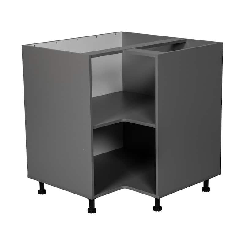 33" Base Easy Reach-Double Door-Grey - 33 x 34 1/2 x 23 3/8 - Clear