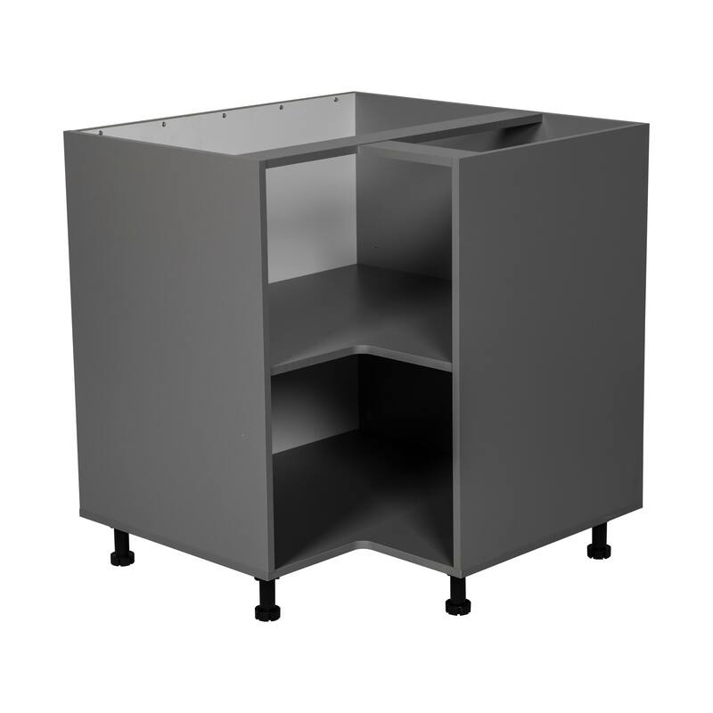 36" Base Easy Reach-Double Door-Grey - 36 x 34 1/2 x 23 3/8 - Clear
