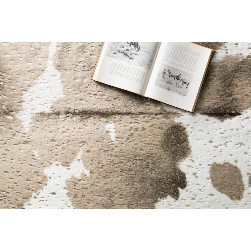 Alexander Home Clayton Faux-cowhide Area Rug