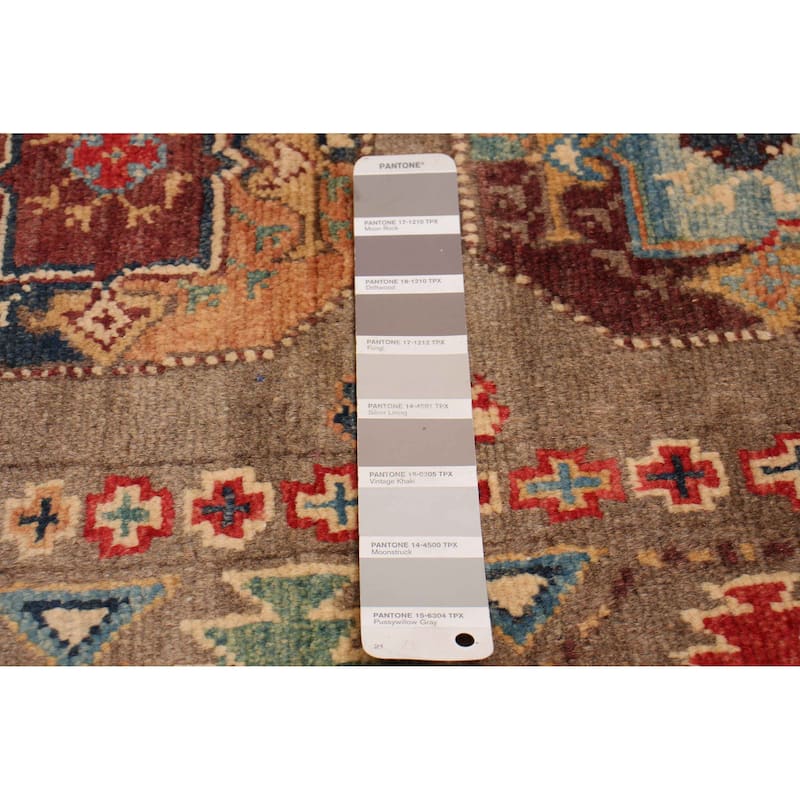 ECARPETGALLERY Hand-knotted Uzbek Ghazni Taupe Wool Rug - 4'1 x 5'9