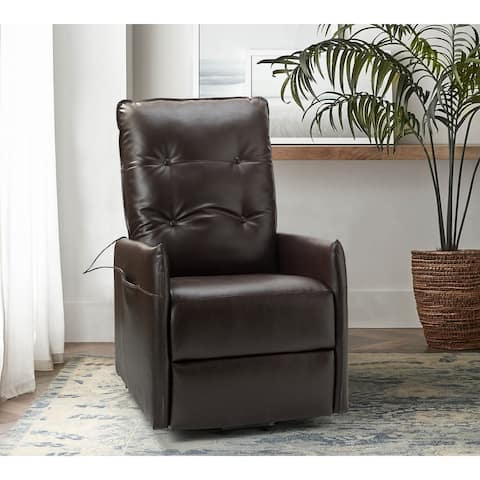 Maria small leather power recliner chair with Metal Lift Base