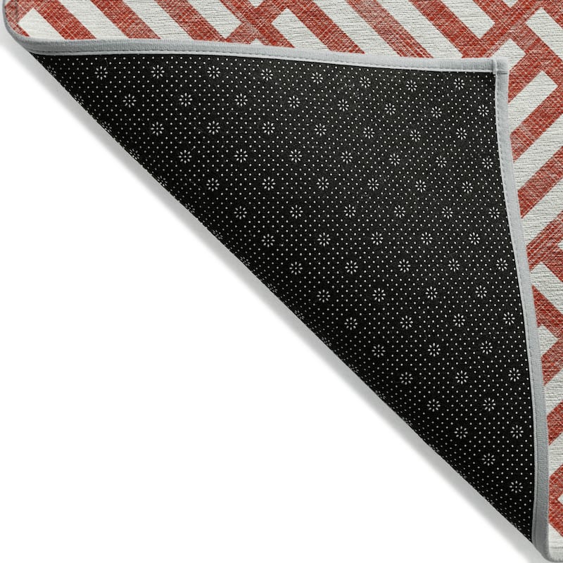 HomeRoots Geometric Transitional Rectangle Outdoor Rug