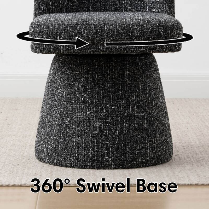 Upholstered Swivel Dining Chair(Set of 4)