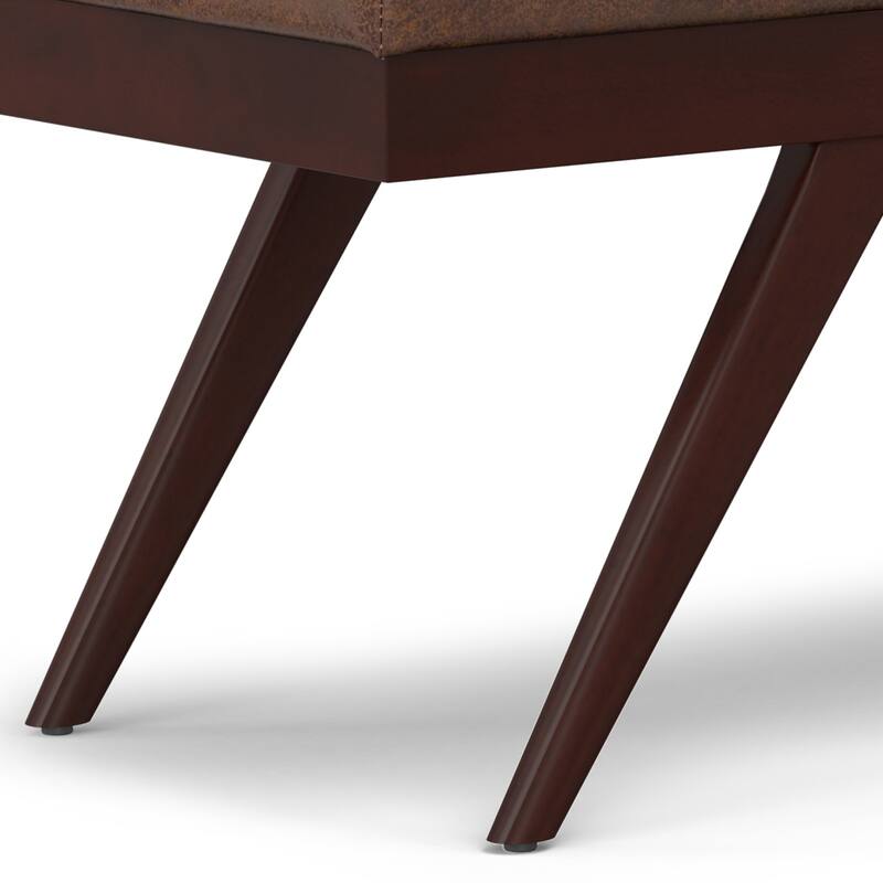 WYNDENHALL Nadine 48 inch Wide Mid Century Modern Rectangle Ottoman Bench