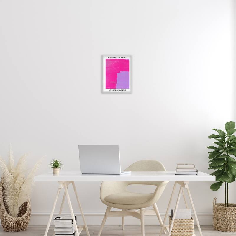 Stupell Adulting Do Not Recommend Framed Giclee Art Design By House of Lulu