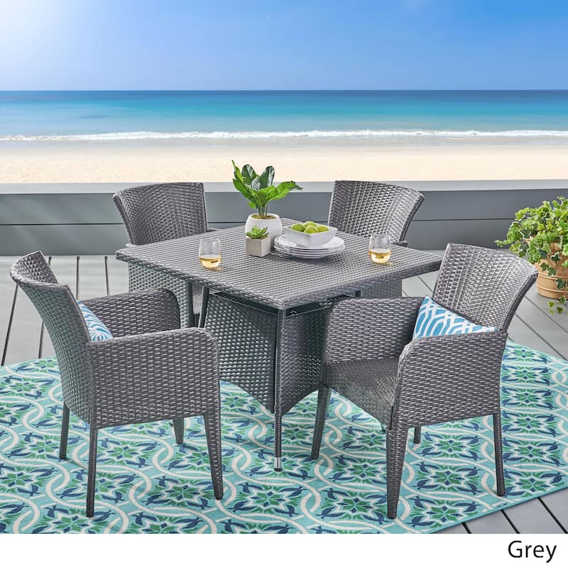 Christopher Knight Home Corsica Outdoor 5-piece Wicker Dining Set