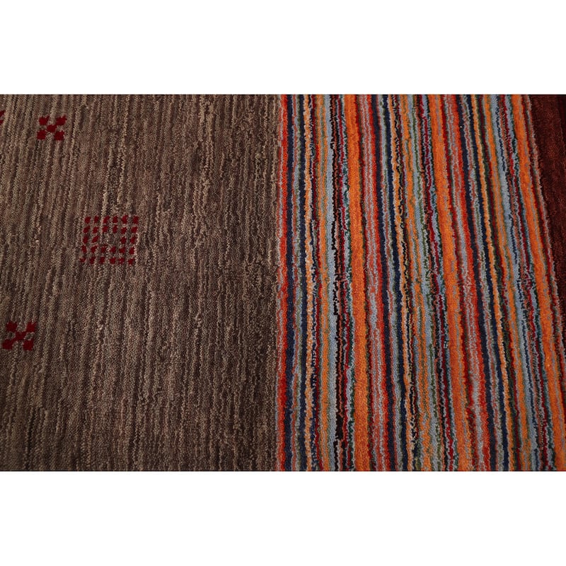 ECARPETGALLERY Hand Loomed Kashkuli Gabbeh Multi Color Wool Rug - 6'5 x 9'9