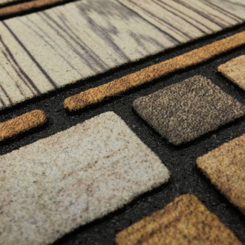 Mohawk Home Welcome Drifted Nature All Weather Recycled Rubber Door Mat