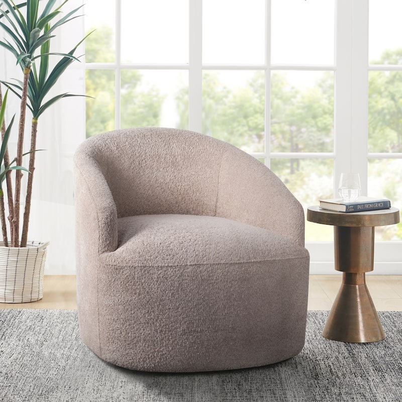 INK+IVY Bonn Upholstered 360 Degree Swivel Chair - Beige