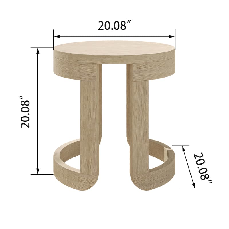 Corvus Manati Round 20-Inch Acacia Wood Coffee Table