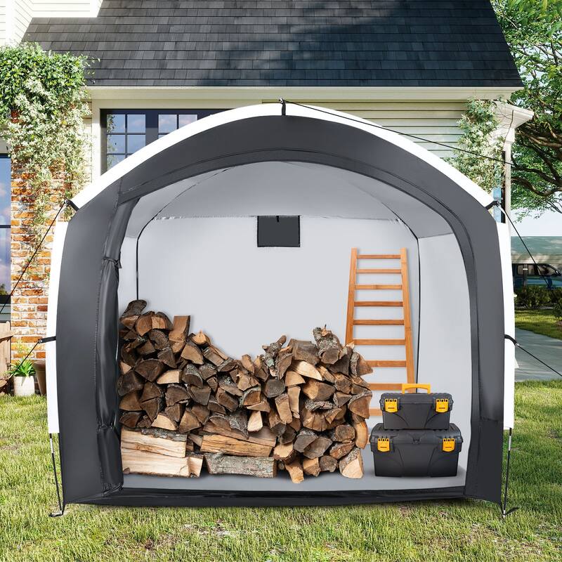 Gymax Bike Storage Tent w/ Window Floor Portable Garage Shed for 5