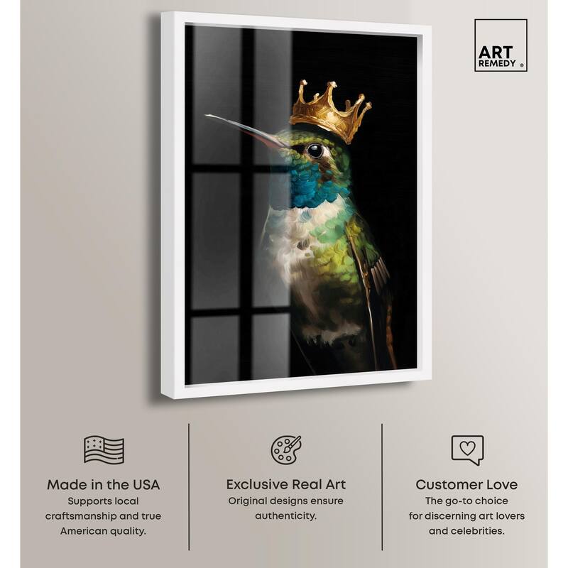 Crowned Azure Bird I Shadowbox by Art Remedy
