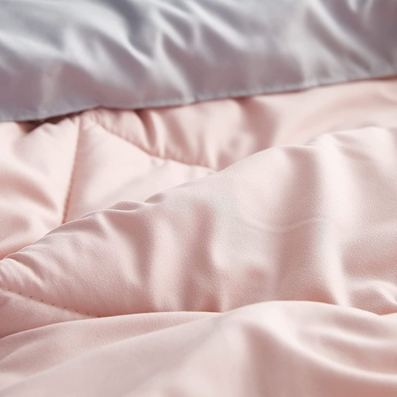 Silver Pink/Ultimate Gray Reversible Twin XL Comforter