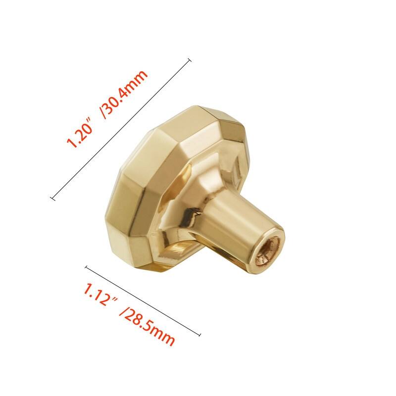 Utopia Alley Hanover Cabinet Ring Pull Knob-Polished Gold Drawer Drop Pull Knobs 1.2"