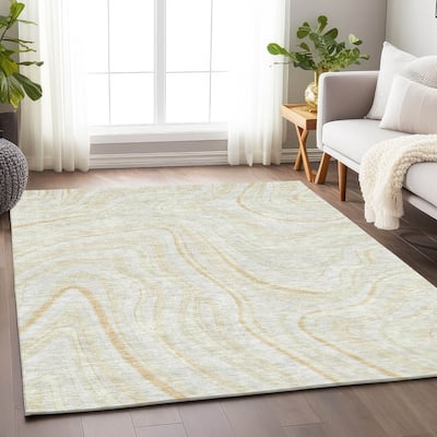 Premium Washable Super Soft Modern Waves Mayfield Rug