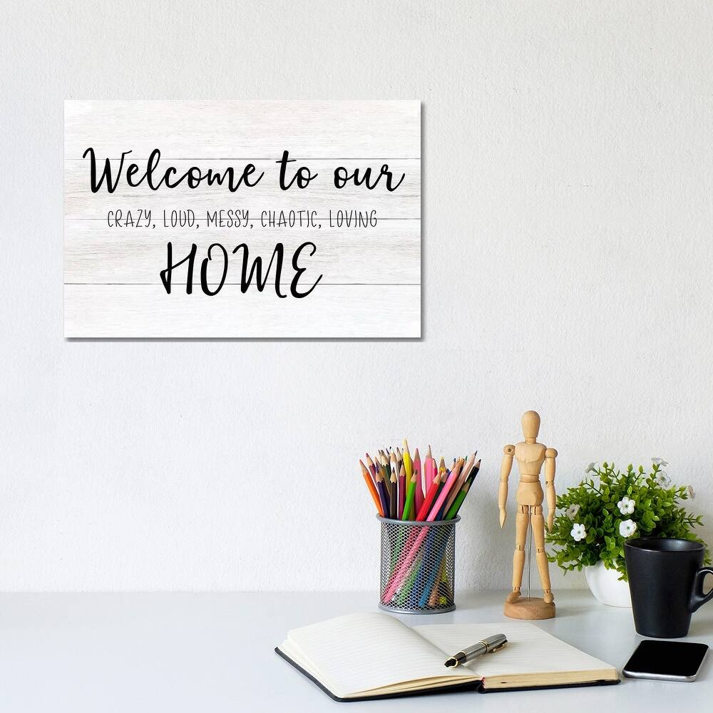 iCanvas "Welcome To Our Home" by CAD Designs Canvas Print