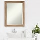 preview thumbnail 35 of 35, Beveled Wood Bathroom Wall Mirror - Owl Brown Narrow Frame