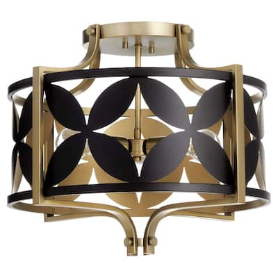 Quorum International 883-5 3 Light 20" Wide Semi-Flush Drum Ceiling