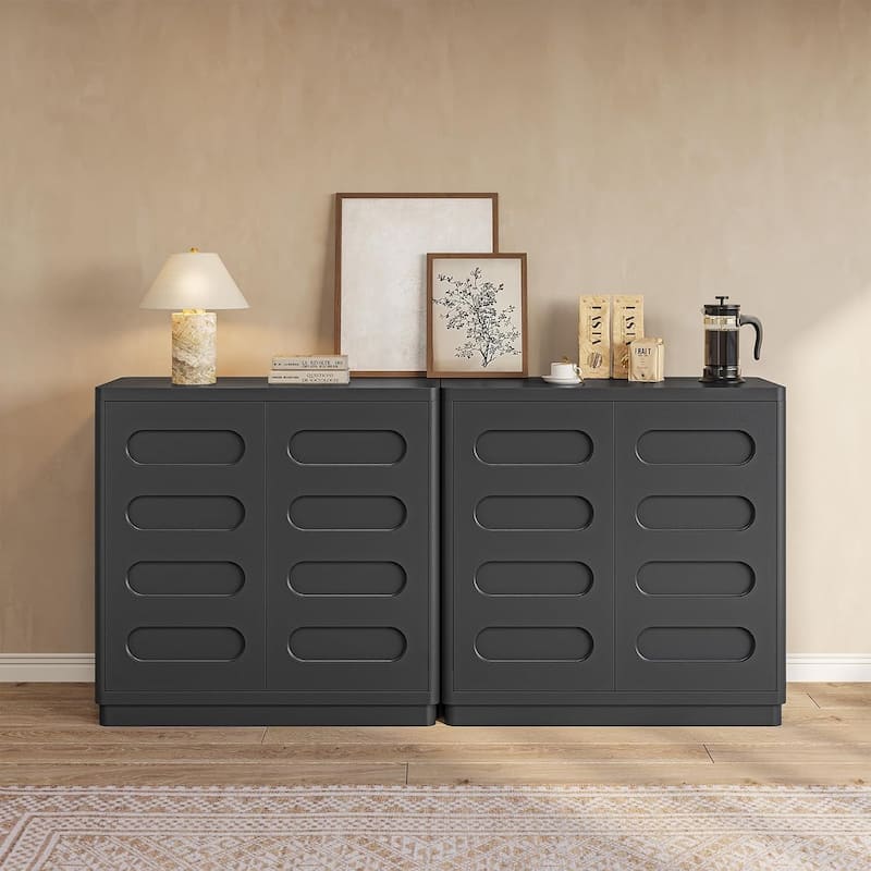 Buffet Sideboard Cabinet with Storage 2 Doors Adjustable Shelves