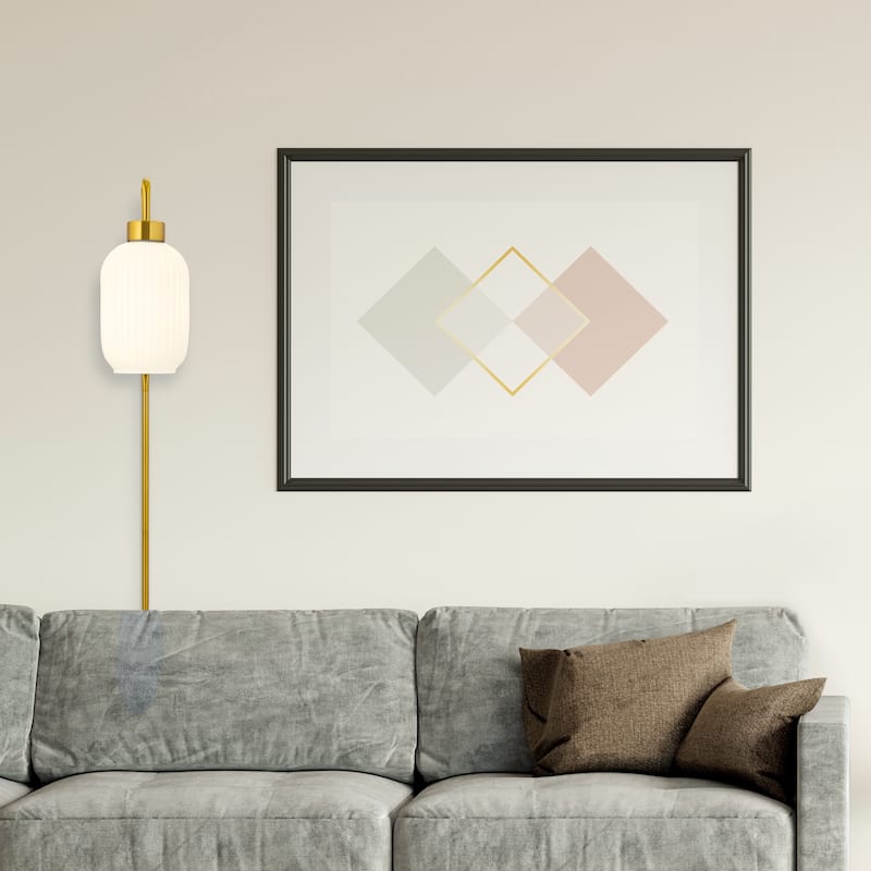 Adrienne River of Goods White Glass and Metal Retro Wall Sconce