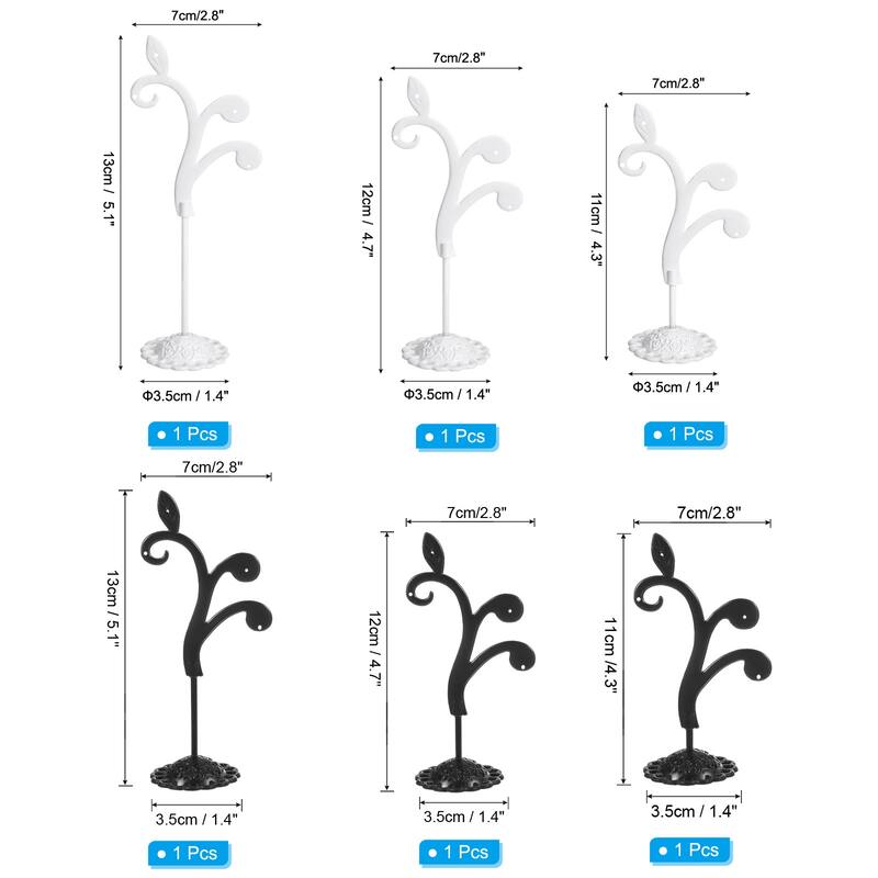Earring Holder, 6pcs Earring Stand Earring Display Stands Organizer Streetlight - Black - Black