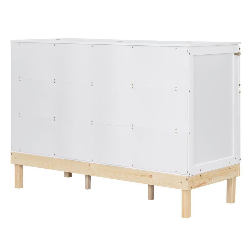 Space-Saving Queen Size Murphy Bed in White/Gray with Sturdy Pine Wood and MDF Construction