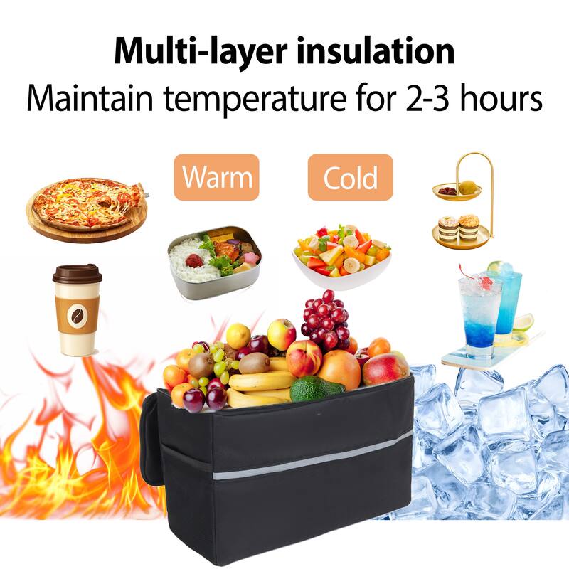 3-in-1 Heavy-Duty Folding Wagon Cart with Bench Seat & Storage, patent protection-Includes 1 ice pack, 500lbs, 180L Capacity