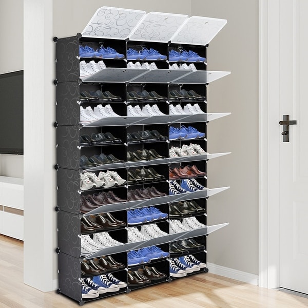 Portable Shoe Rack Organizer 66 72 Pair Tower Shelf Storage Cabinet On Sale Bed Bath Beyond 35474849