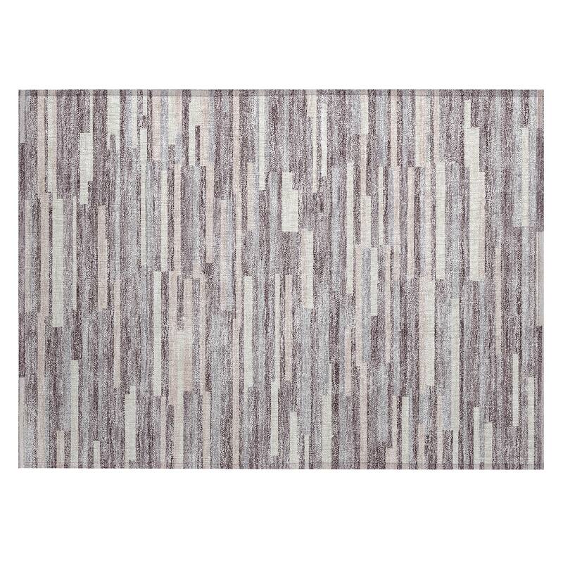 Machine Washable Indoor/ Outdoor Chantille Modern Stripes Rug