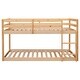 preview thumbnail 17 of 37, Twin over Twin Floor Bunk Bed, Low Height Design, Space-saving, White