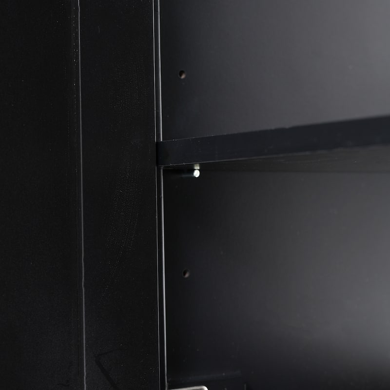 Bathroom Vanity with Ceramic Sink, Bathroom Cabinet with 1 Flip Drawer and 2 Drawers, Bathroom Vanities with Storage Shelves