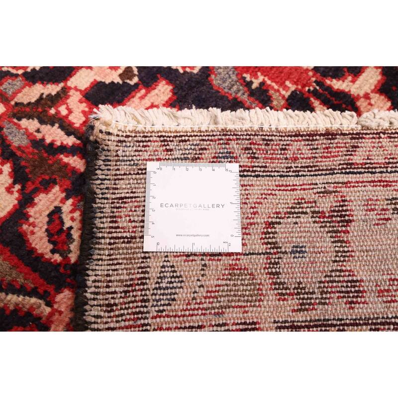 ECARPETGALLERY Hand-knotted Andelz Black, Red Wool Rug - 3'10 x 9'0