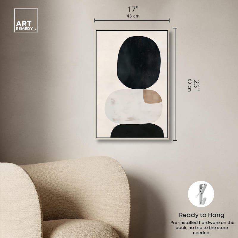 Pebble Pillars II Canvas by Art Remedy