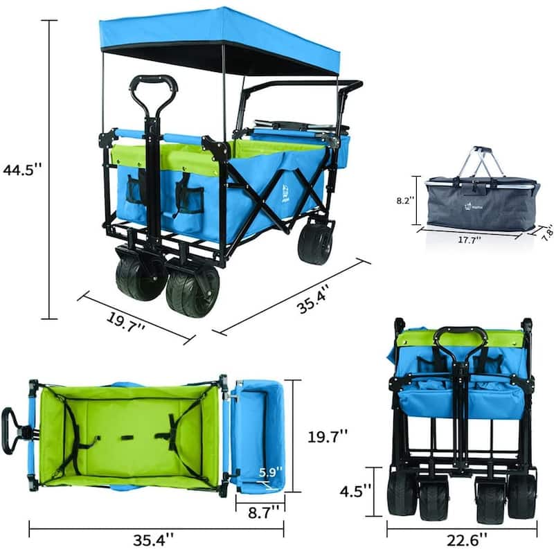 Wagons Carts Foldable with Removable Canopy