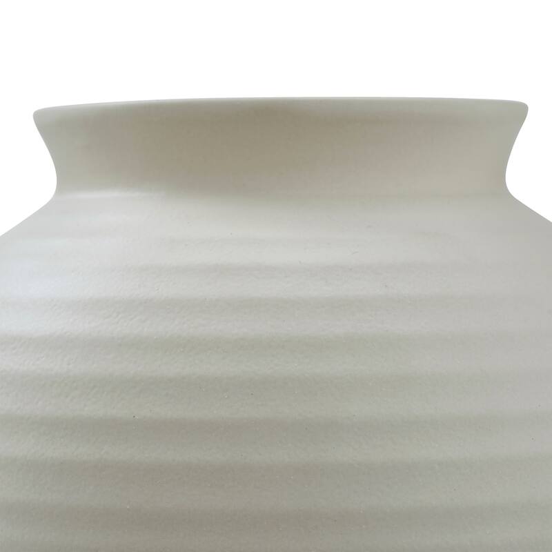 Renwil Hathor Indoor Ceramic Stoneware Vase, Beige Semi-Gloss