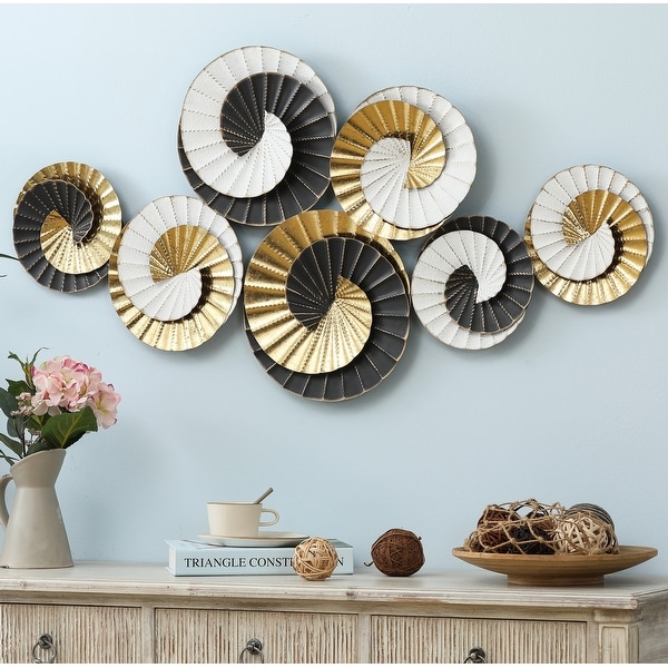 Gold and black shop wall decor