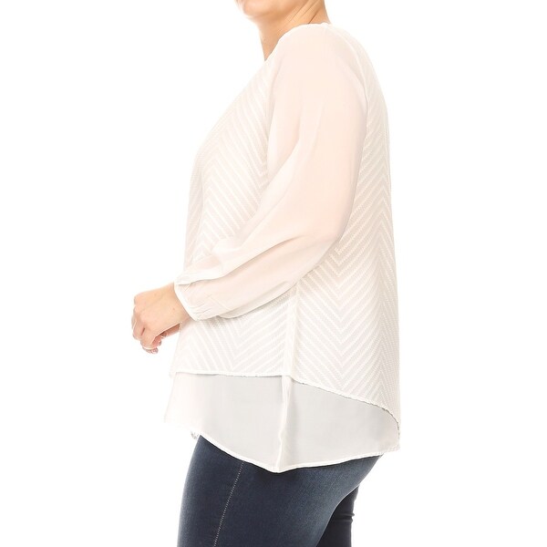 plus size white tunic blouse