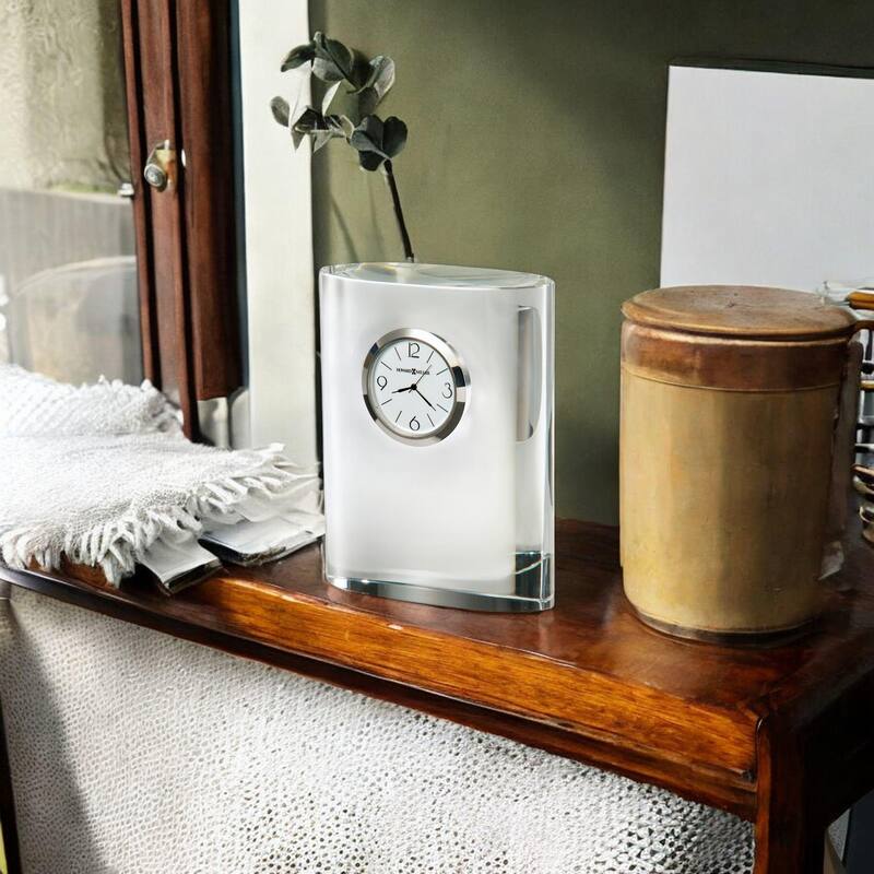 Howard Miller Fresco Modern Desk Clock in Gift Box - Clear